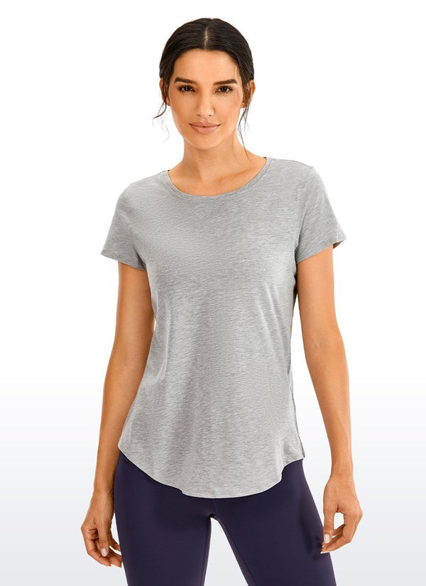 Beyond Yoga Classic Tee - Heathered Grey