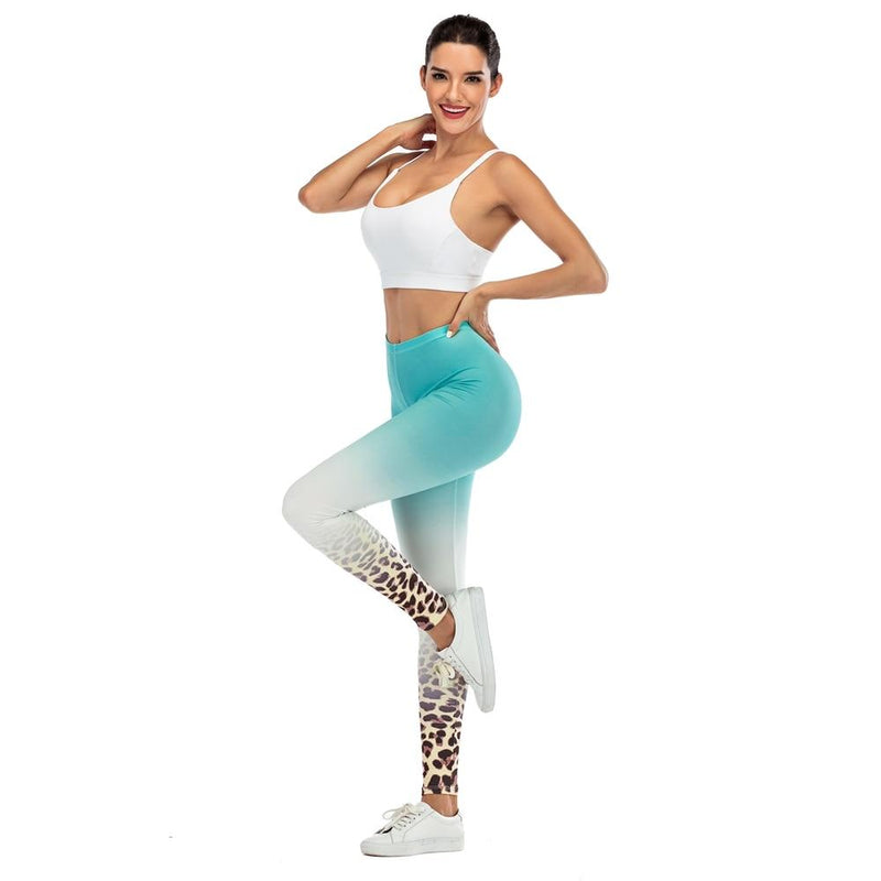 Blue Leopard Leggings