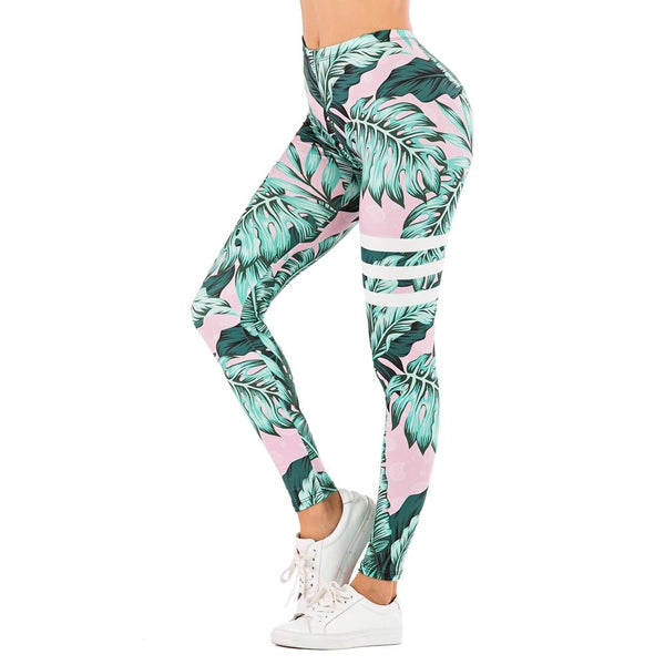 Striped Tropics Leggings