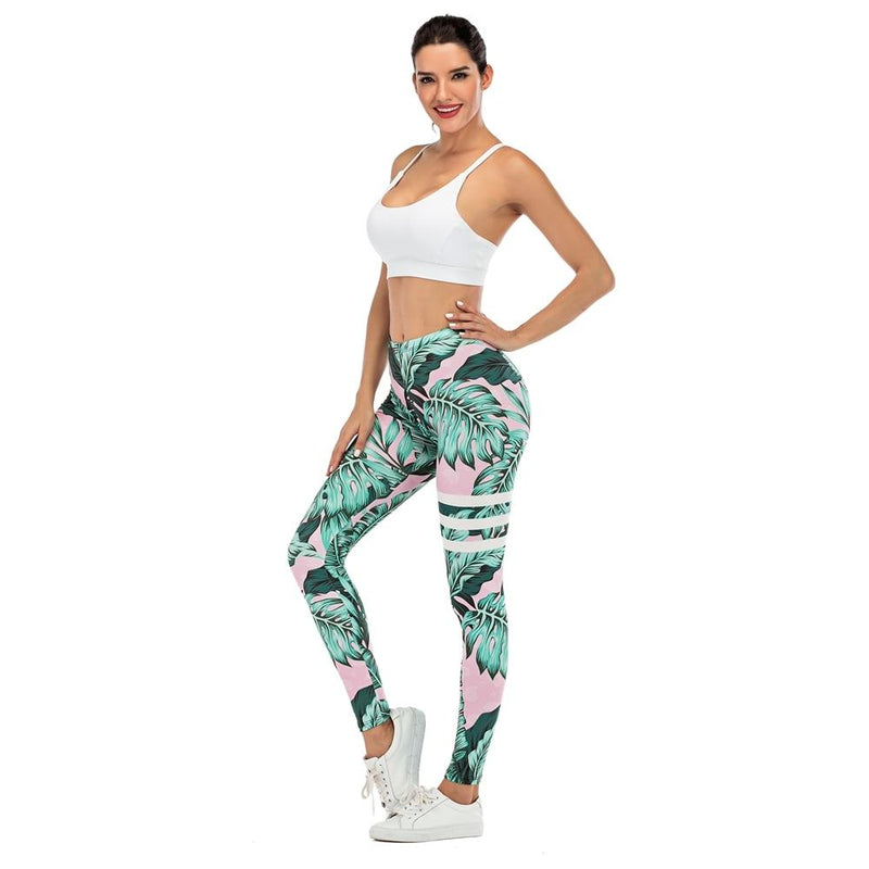 Striped Tropics Leggings